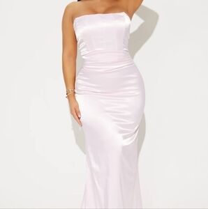 NWT Strapless Satin Gown